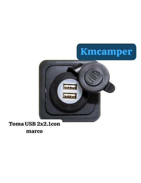 TOMA USB DOBLE CON MARCO (ESCOGER MODELO)