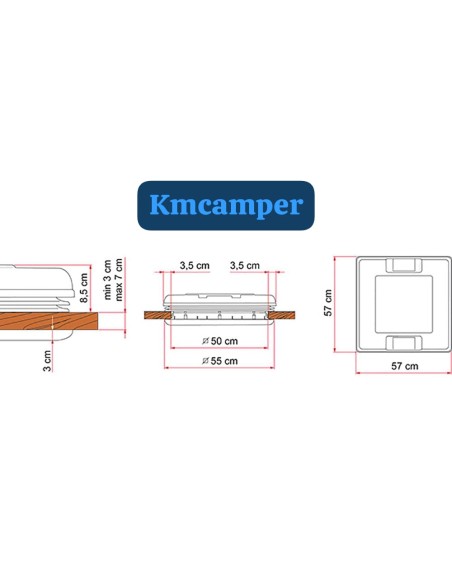 CLARABOYA FIAMMA VENT 50 BLANCA