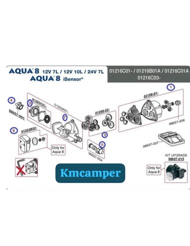 DESPIECE AQUA 8 FIAMMA