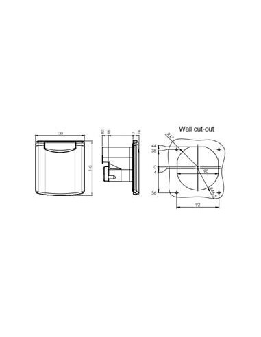 Toma Exterior Negra Tapa Magnética...