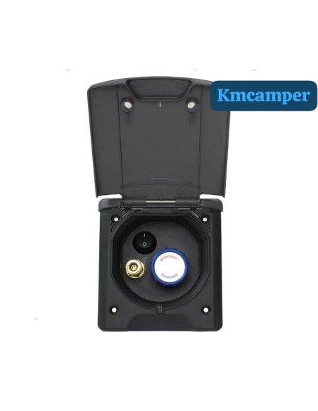 TOMA DE DUCHA NEGRA MAGNÉTICA CALIENTE Y FRIA