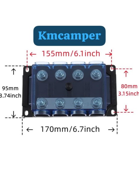 PORTAFUSIBLES MEGA 4 VÍAS