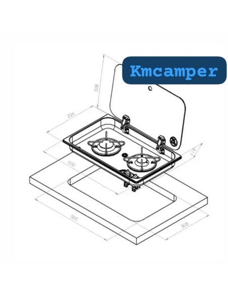 COCINA 2 FUEGOS NAVI LOAD NL21002