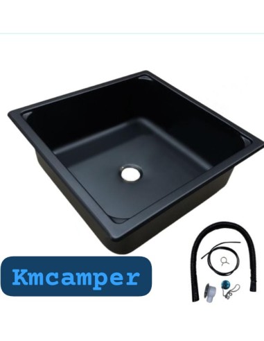 FREGADERO EN NEGRO DE 350X350MM