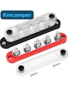 BUSBAR 150A 5P M8 ROJO+NEGRO