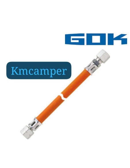 LIRA DE GAS GOK CON ROSCA1/4 Y TUERCA ERMETO RVS 8 PARA TUBO DE COBRE DE 8 MM VARIAS MEDIDAS