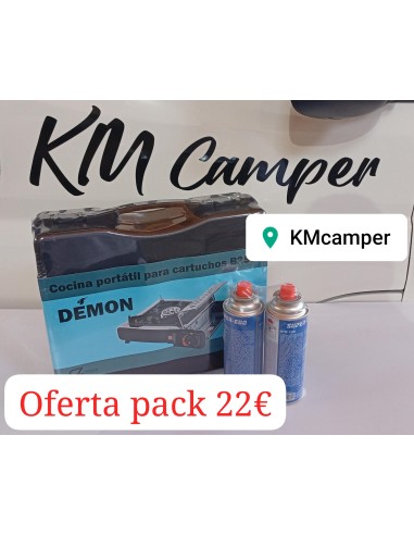 OFERTA PACK COCINA +2 CARTUCHOS DE GAS