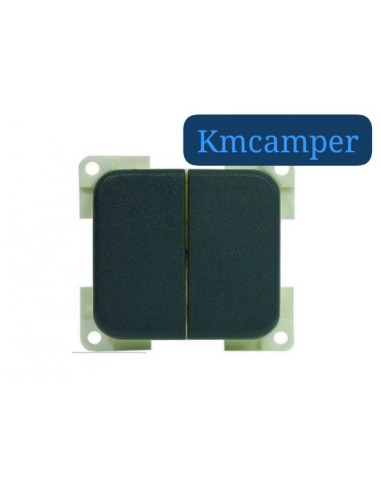 INTERRUPTOR 12V-230V DOBLE ANTRACITA