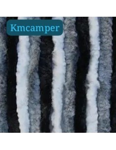 CORTINA TERCIOPELO 560 x 1850 GRIS-NEGRO-BLANCO