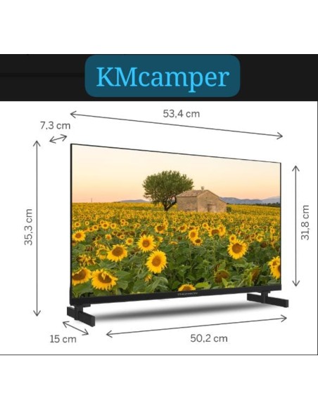 TELEVISOR THOMSON 24" SMART ANDROID 12V-24V NEGRO