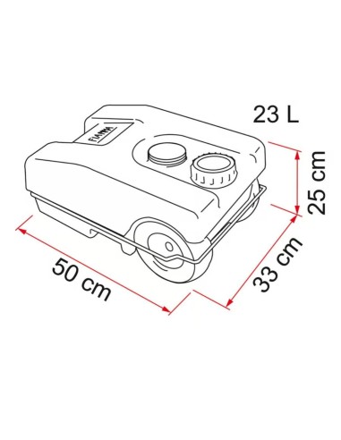 DEPOSITO ROLL TANK 23L AGUAS GRISES