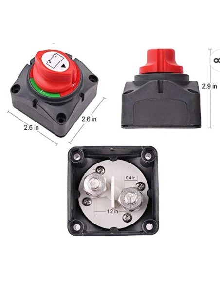 DESCONECTADOR DE BATERÍA EXTERNO DE SUPERFICIE 200AMP