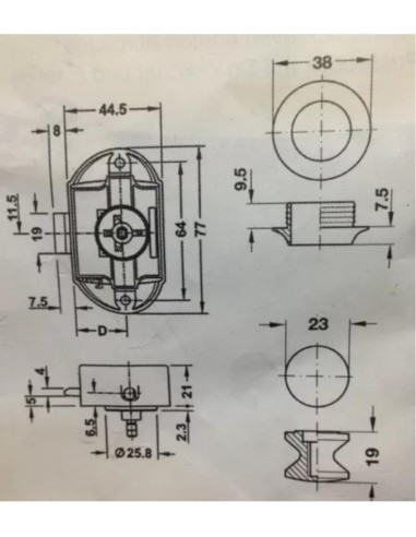 CIERRE CON PULSADOR PARA PUERTA DOBLE