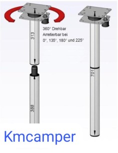 PIE DE MESA GIRATORIO