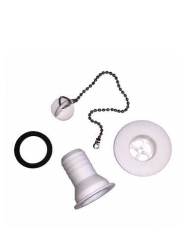 Desagüe recto 31mm Ø con tapón (25mm)