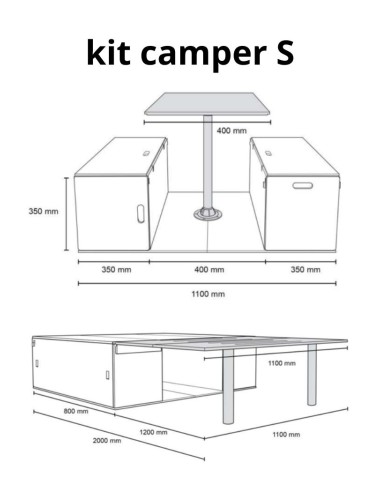 KIT MODULAR KMCAMPER (VARIAS MEDIDAS)
