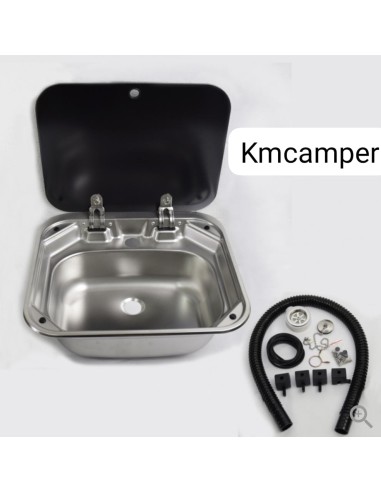 FREGADERO CON TAPA CRISTAL DE 42X37...