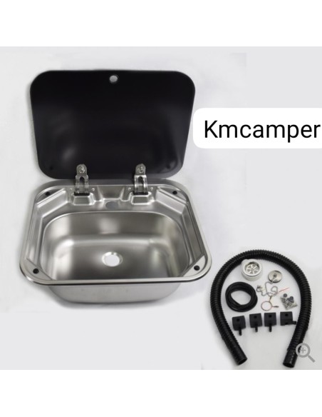 FREGADERO CON TAPA CRISTAL DE 42X37 (COLOR A ESCOGER)