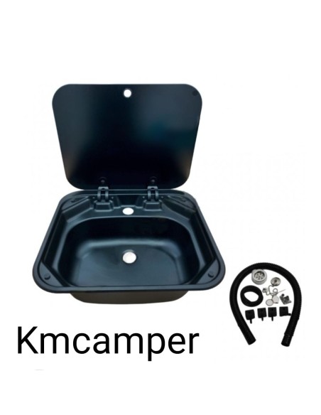 FREGADERO CON TAPA CRISTAL DE 42X37 (COLOR A ESCOGER)