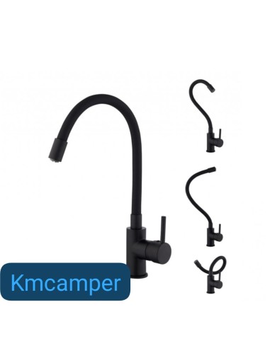 GRIFO FLEXIBLE MEZCLADOR  NEGRO