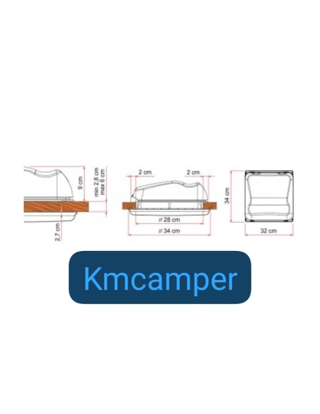 CLARABOYA FIAMMA VENT 28F (VENTILADOR OPCIONAL)