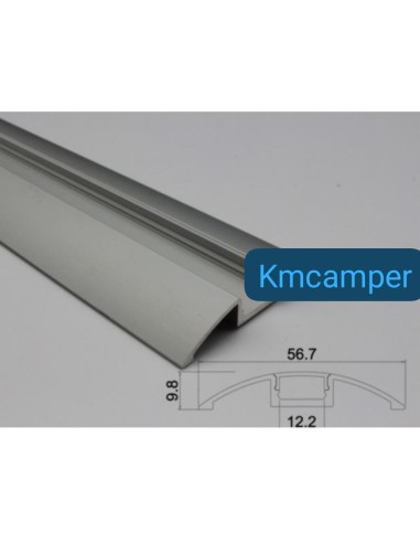PERFIL ALUMINIO PLANO 1M LEDS