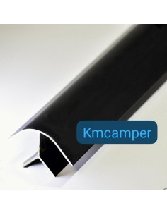 PERFIL ALUMINIO 2M LACADO EN NEGRO (ÁNGULO CORTO)