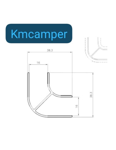 PERFIL ALUMINIO 2M LACADO EN NEGRO...