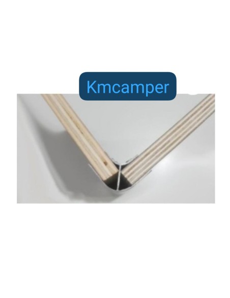 PERFIL ALUMINIO 2M LACADO EN NEGRO (ÁNGULO CORTO)