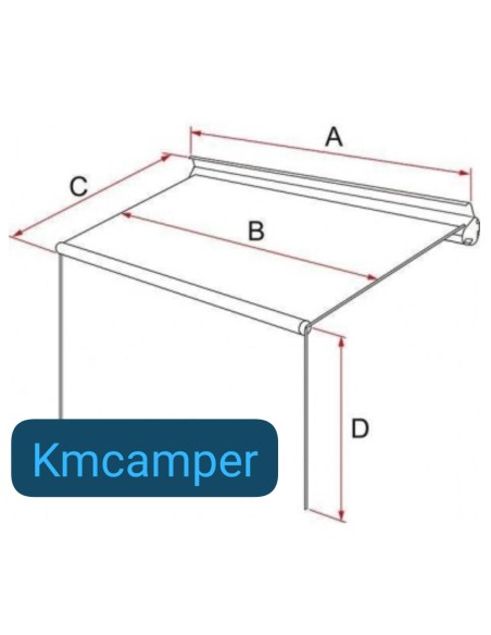TOLDO FIAMMA F35 PRO TOLDO MANUAL (VARIAS MEDIDAS Y COLOR A ESCOGER)
