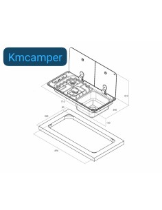 Cocina Fregadero CAN 2 fuegos FL1401 2