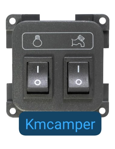 INTERRUPTOR LUZ Y AGUA (ANTRACITA)