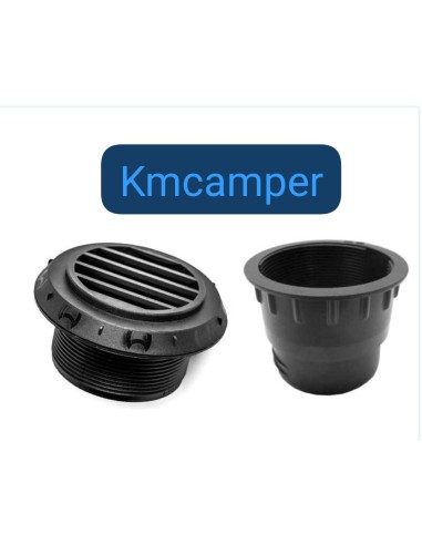 SALIDA DE AIRE NEGRA Ø 60 45º ORIENTABLE